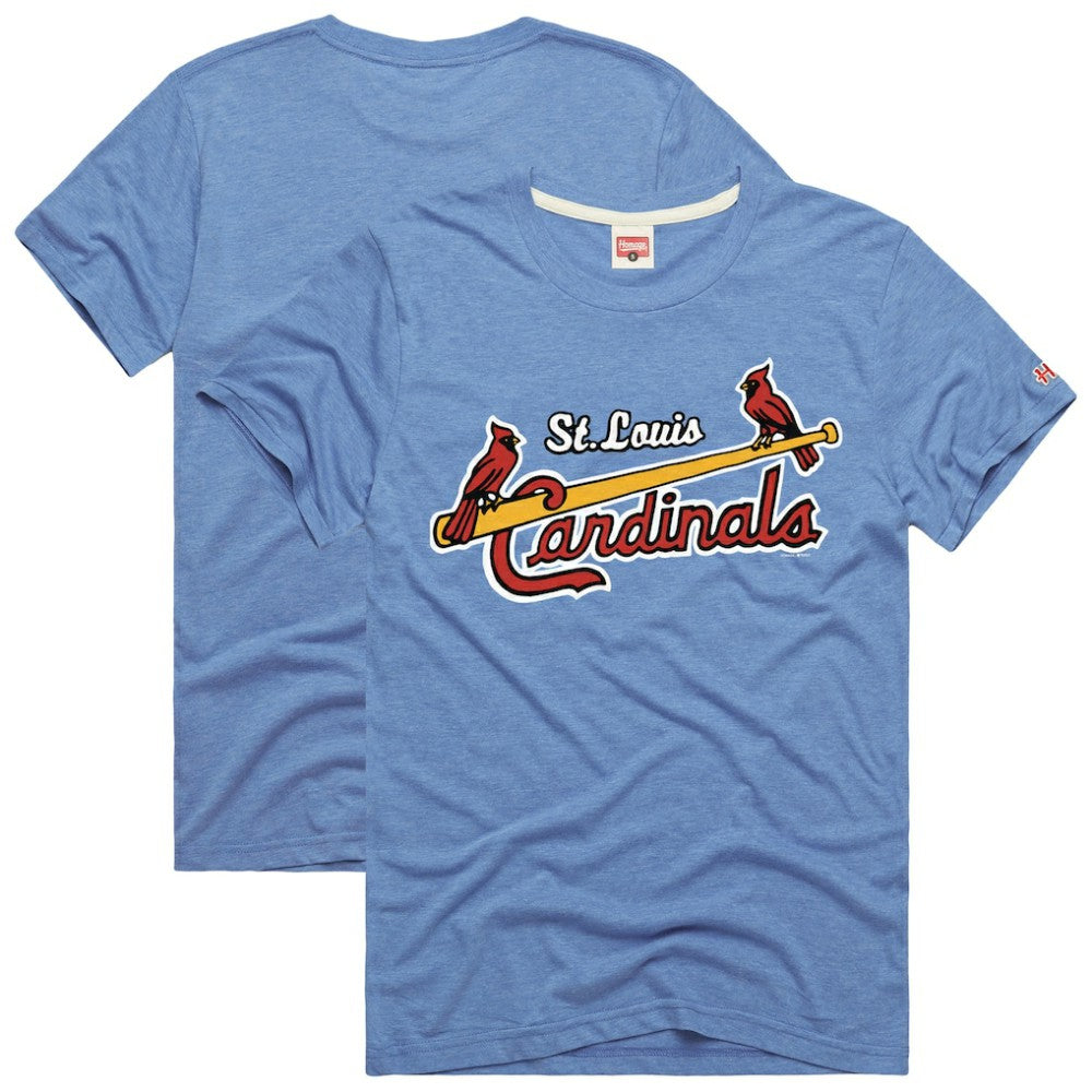 St. Louis Cardinals Homage Hyper Local Refresh Tri-Blend T-Shirt - Light Blue