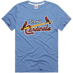 St. Louis Cardinals Homage Hyper Local Refresh Tri-Blend T-Shirt - Light Blue