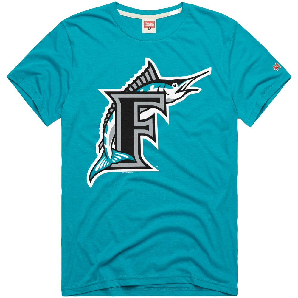 Miami Marlins Homage Hyper Local Refresh T-Shirt - Teal