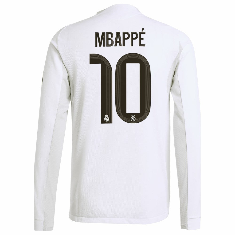 Kylian Mbappé Real Madrid 2025/26 Home Long Sleeve Player Jersey - White | Adidas sale