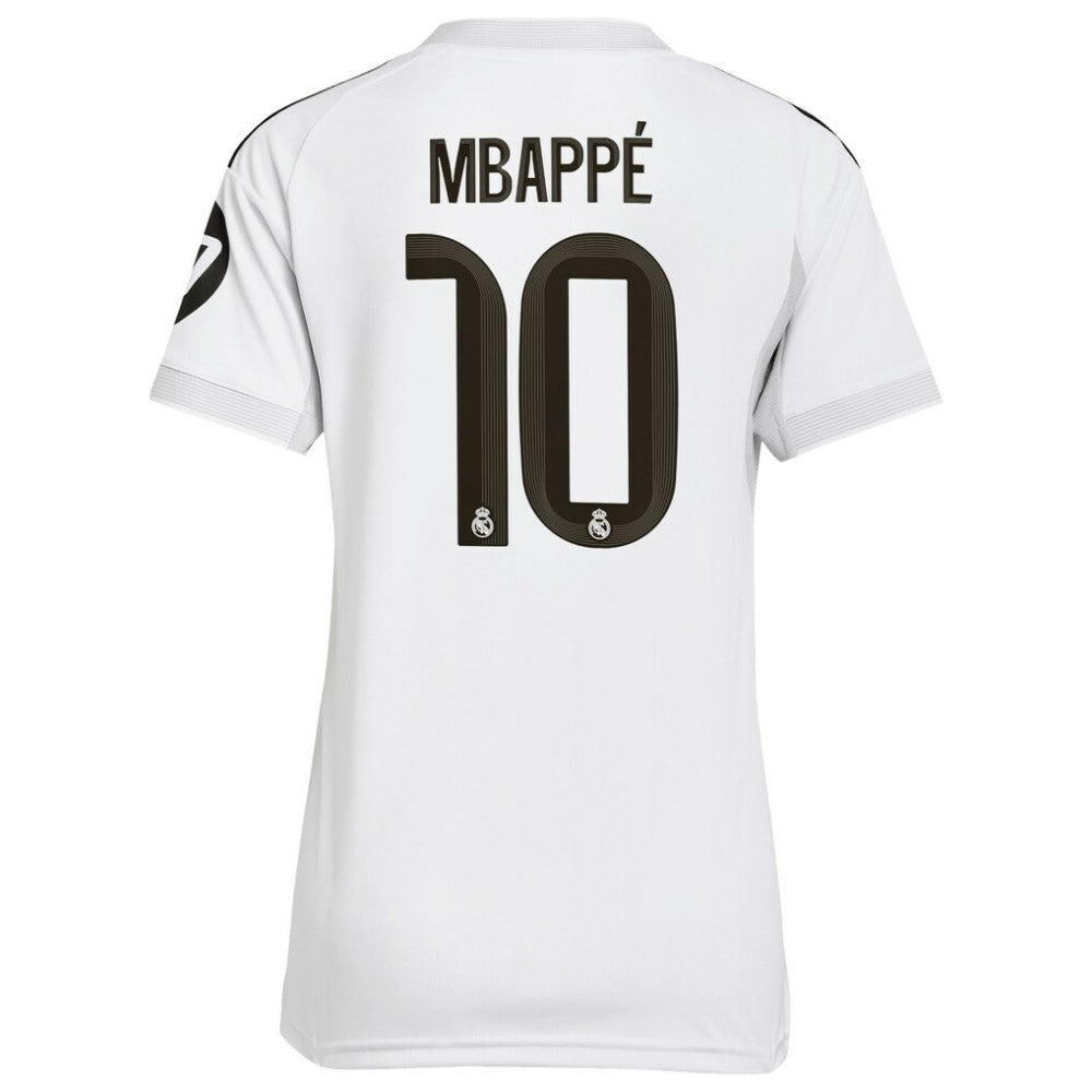 Kylian Mbappé Real Madrid Women's 2025/26 Home Replica Player Jersey - White | Adidas for sale