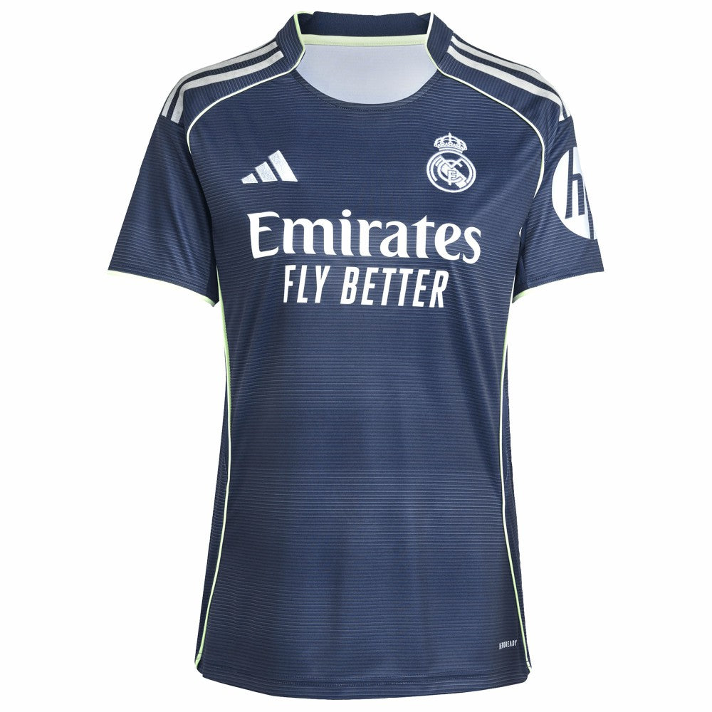 Kylian Mbappé Real Madrid Women's 2025/26 Away Replica Player Jersey - Blue | Adidas for sale