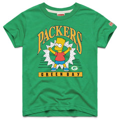 Green Bay Packers Homage x The Simpsons Youth Tri-Blend T-Shirt - Kelly Green on sale