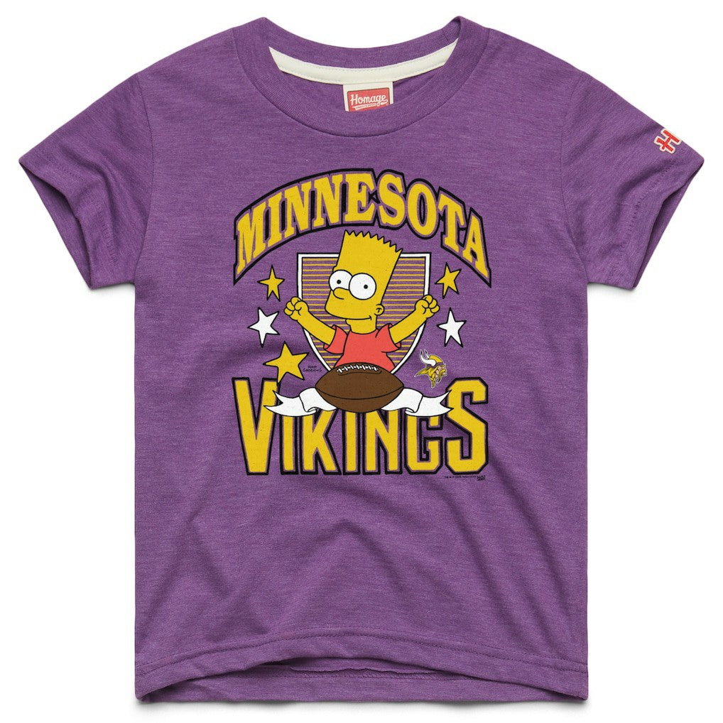 Minnesota Vikings Homage x The Simpsons Youth Tri-Blend T-Shirt - Purple cheap