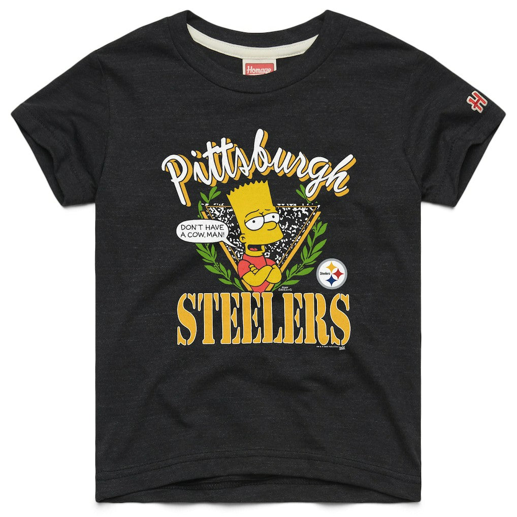 Pittsburgh Steelers Homage x The Simpsons Youth Tri-Blend T-Shirt - Black online