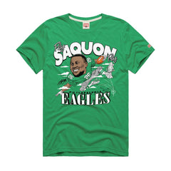 Saquon Barkley Philadelphia Eagles Homage Unisex Caricature Player Graphic Tri-Blend T-Shirt - Kelly Green on sale