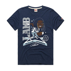 CeeDee Lamb Dallas Cowboys Homage Unisex Caricature Player Graphic Tri-Blend T-Shirt - Navy discount