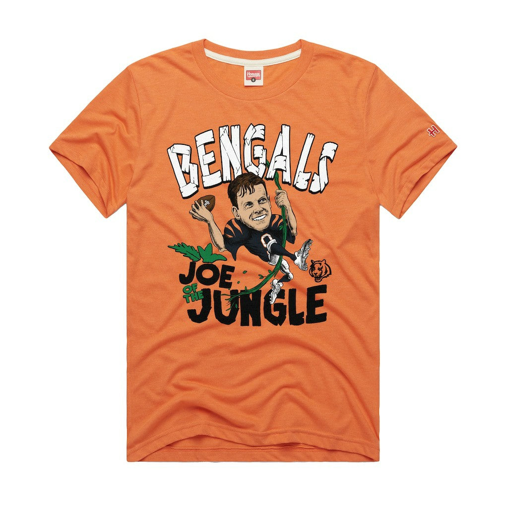 Joe Burrow Cincinnati Bengals Homage Unisex Caricature Player Graphic Tri-Blend T-Shirt - Orange cheap