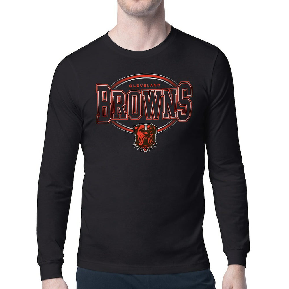 Cleveland Browns Starter Team Track Graphic Long Sleeve T-Shirt - Black online