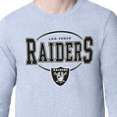 Las Vegas Raiders Starter Team Track Graphic Long Sleeve T-Shirt - Heather Gray for sale