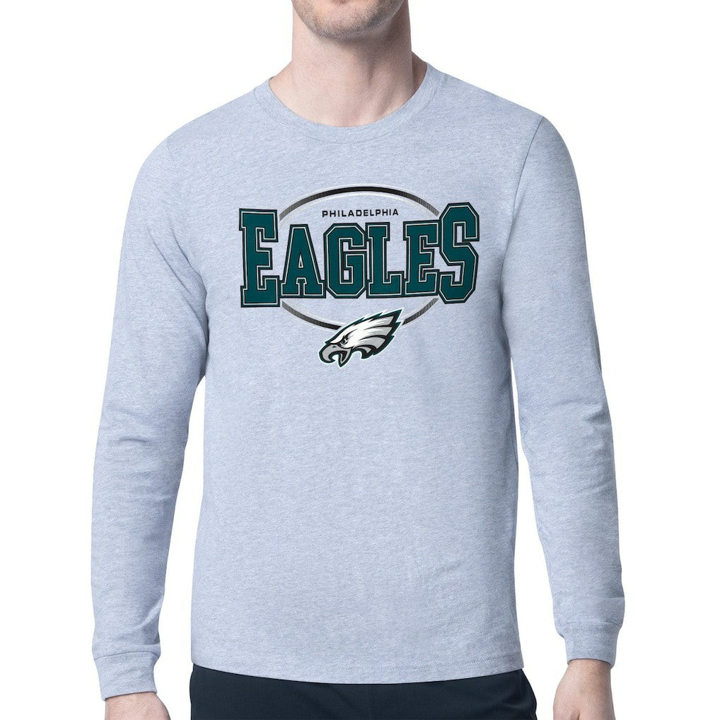 Philadelphia Eagles Starter Team Track Graphic Long Sleeve T-Shirt - Heather Gray online