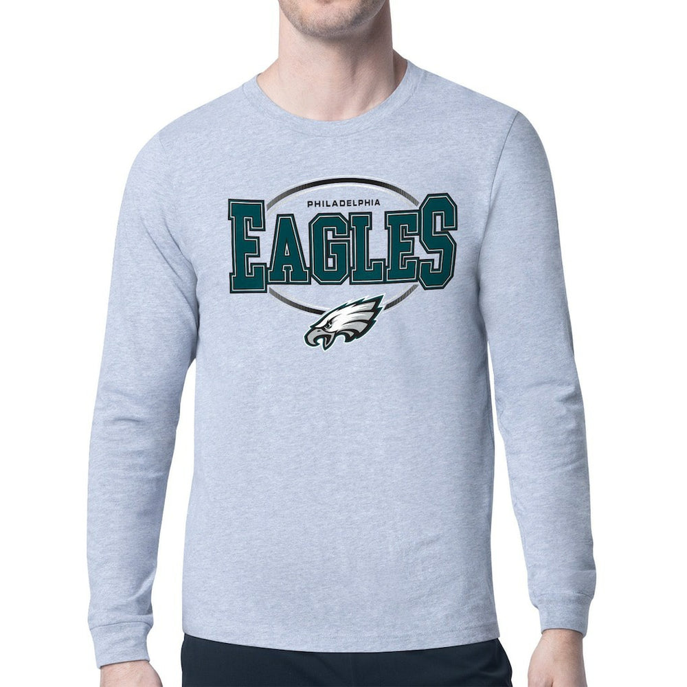 Philadelphia Eagles Starter Team Track Graphic Long Sleeve T-Shirt - Heather Gray online