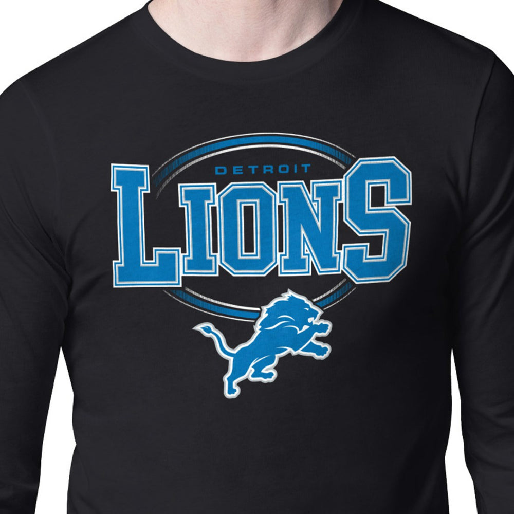 Detroit Lions Starter Team Track Graphic Long Sleeve T-Shirt - Black outlet