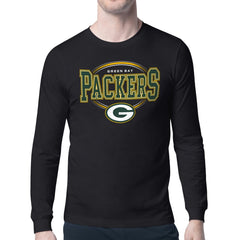 Green Bay Packers Starter Team Track Graphic Long Sleeve T-Shirt - Black for sale