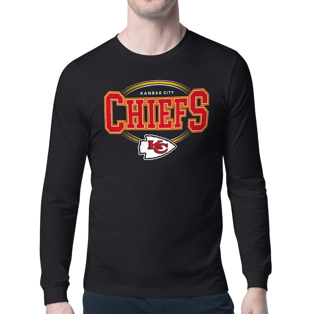 Kansas City Chiefs Starter Team Track Graphic Long Sleeve T-Shirt - Black on sale