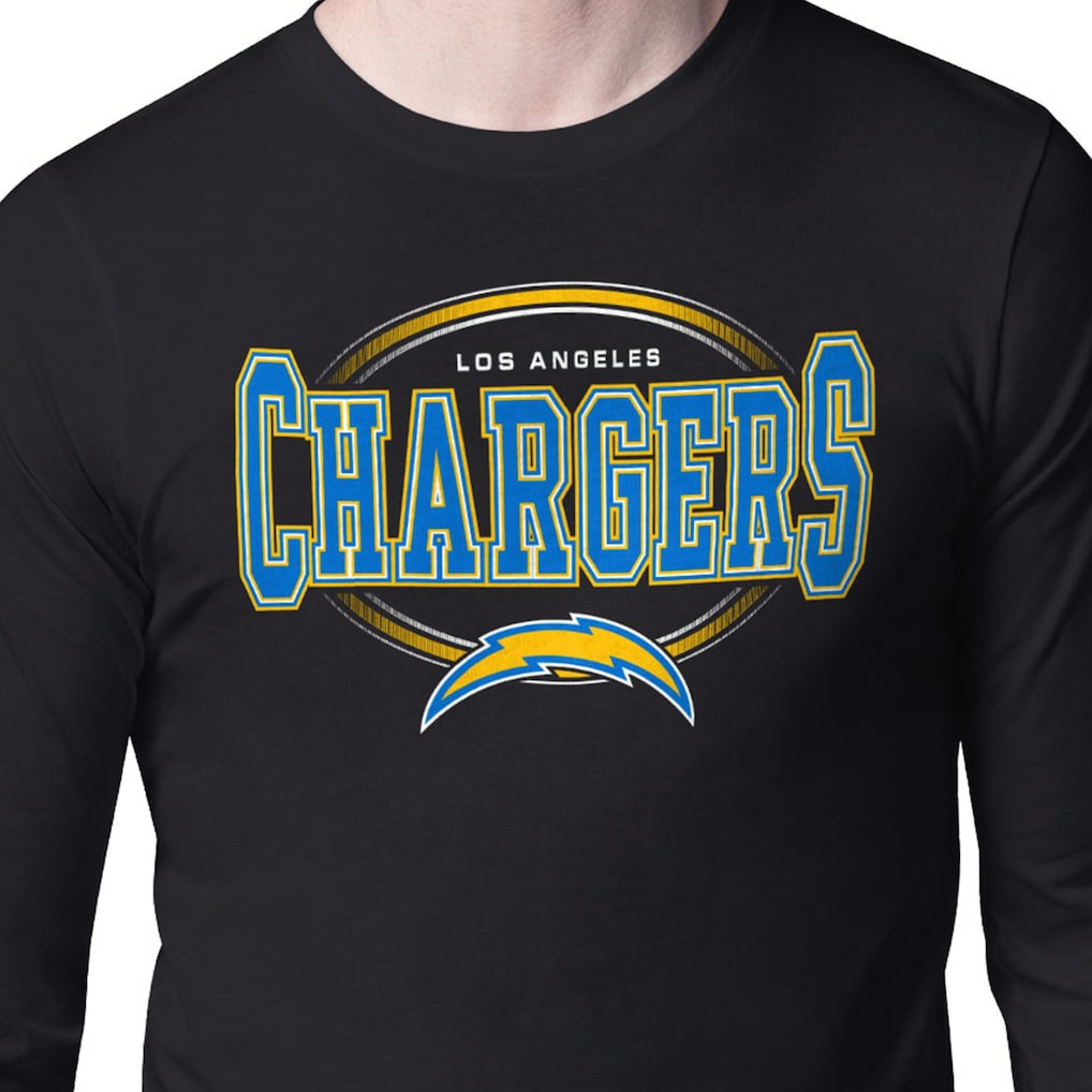Los Angeles Chargers Starter Team Track Graphic Long Sleeve T-Shirt - Black outlet