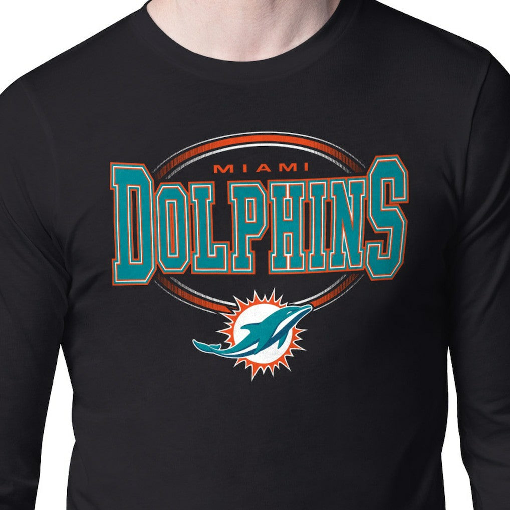 Miami Dolphins Starter Team Track Graphic Long Sleeve T-Shirt - Black for sale