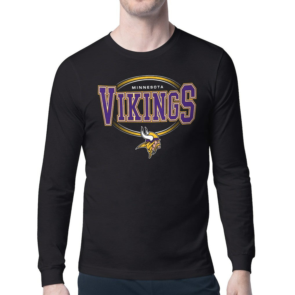 Minnesota Vikings Starter Team Track Graphic Long Sleeve T-Shirt - Black for sale