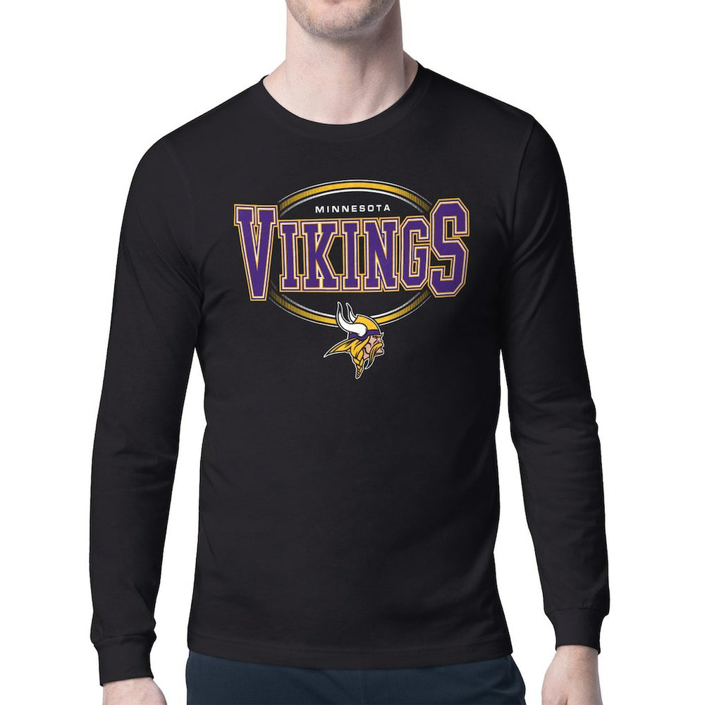 Minnesota Vikings Starter Team Track Graphic Long Sleeve T-Shirt - Black for sale