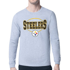 Pittsburgh Steelers Starter Team Track Graphic Long Sleeve T-Shirt - Heather Gray sale