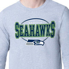 Seattle Seahawks Starter Team Track Graphic Long Sleeve T-Shirt - Heather Gray discount