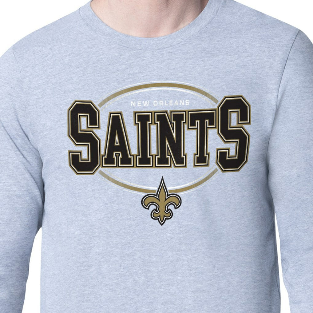New Orleans Saints Starter Team Track Graphic Long Sleeve T-Shirt - Heather Gray cheap