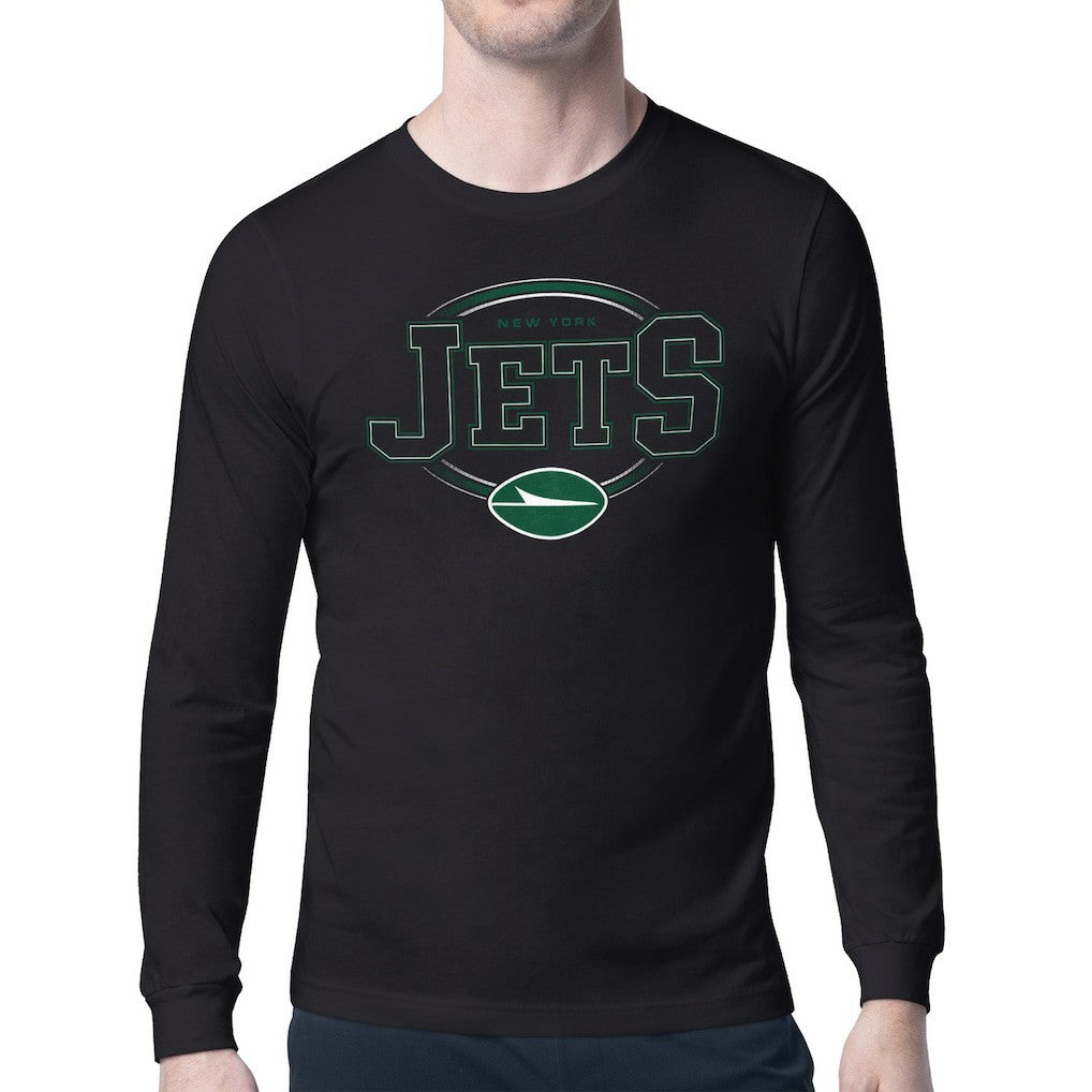 New York Jets Starter Team Track Graphic Long Sleeve T-Shirt - Black on sale