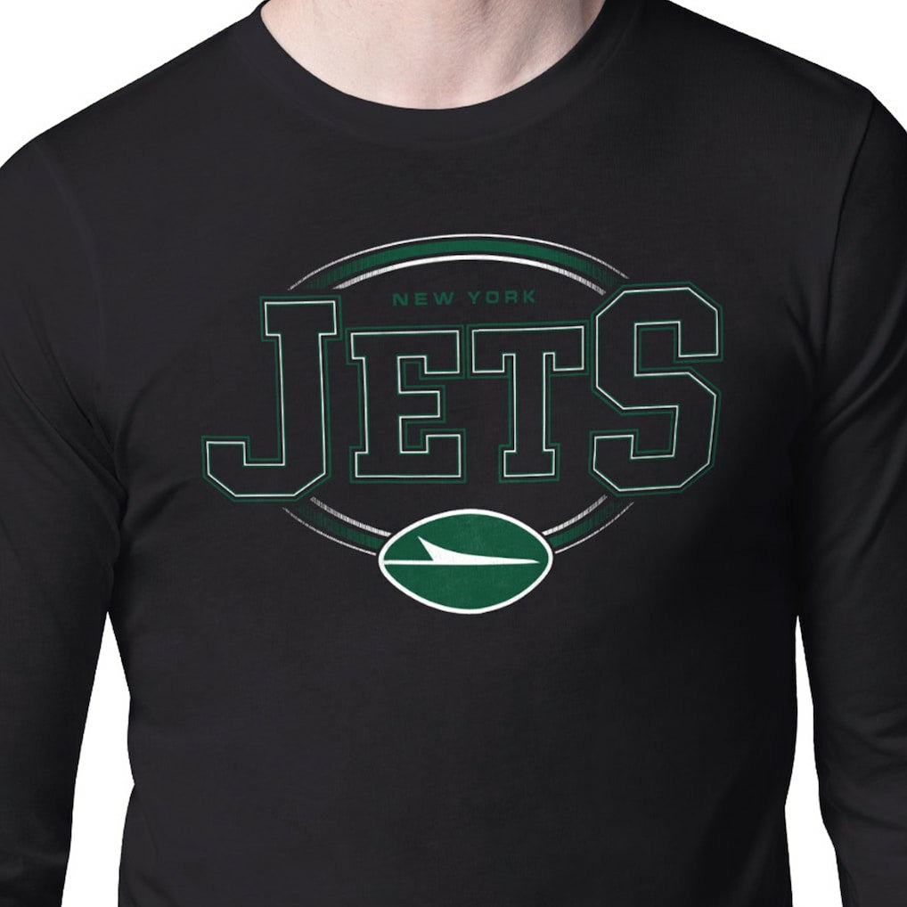 New York Jets Starter Team Track Graphic Long Sleeve T-Shirt - Black on sale