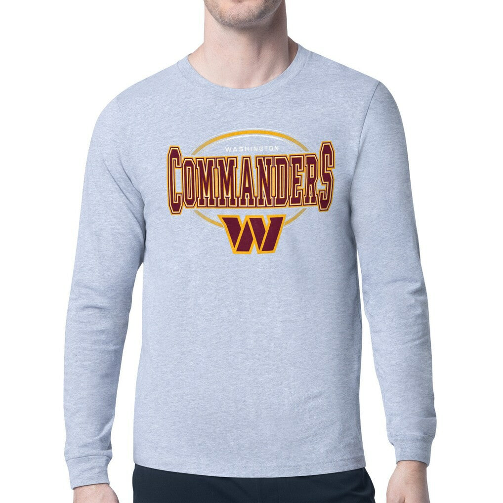 Washington Commanders Starter Team Track Graphic Long Sleeve T-Shirt - Heather Gray online