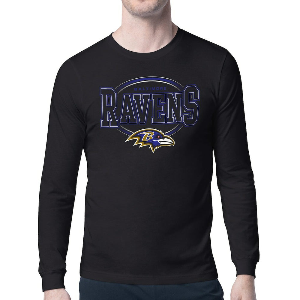 Baltimore Ravens Starter Team Track Graphic Long Sleeve T-Shirt - Black cheap