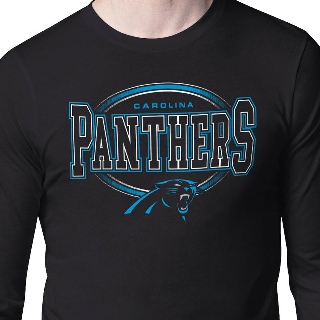 Carolina Panthers Starter Team Track Graphic Long Sleeve T-Shirt - Black outlet