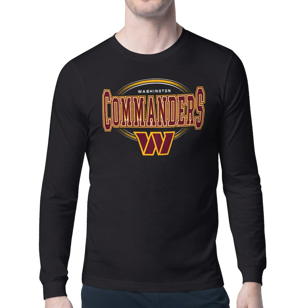 Washington Commanders Starter Team Track Graphic Long Sleeve T-Shirt - Black for sale