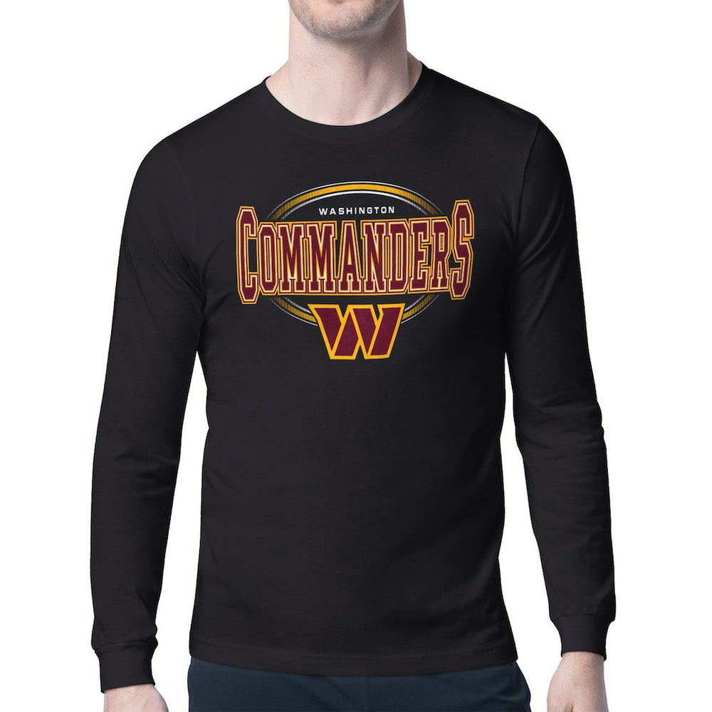 Washington Commanders Starter Team Track Graphic Long Sleeve T-Shirt - Black for sale