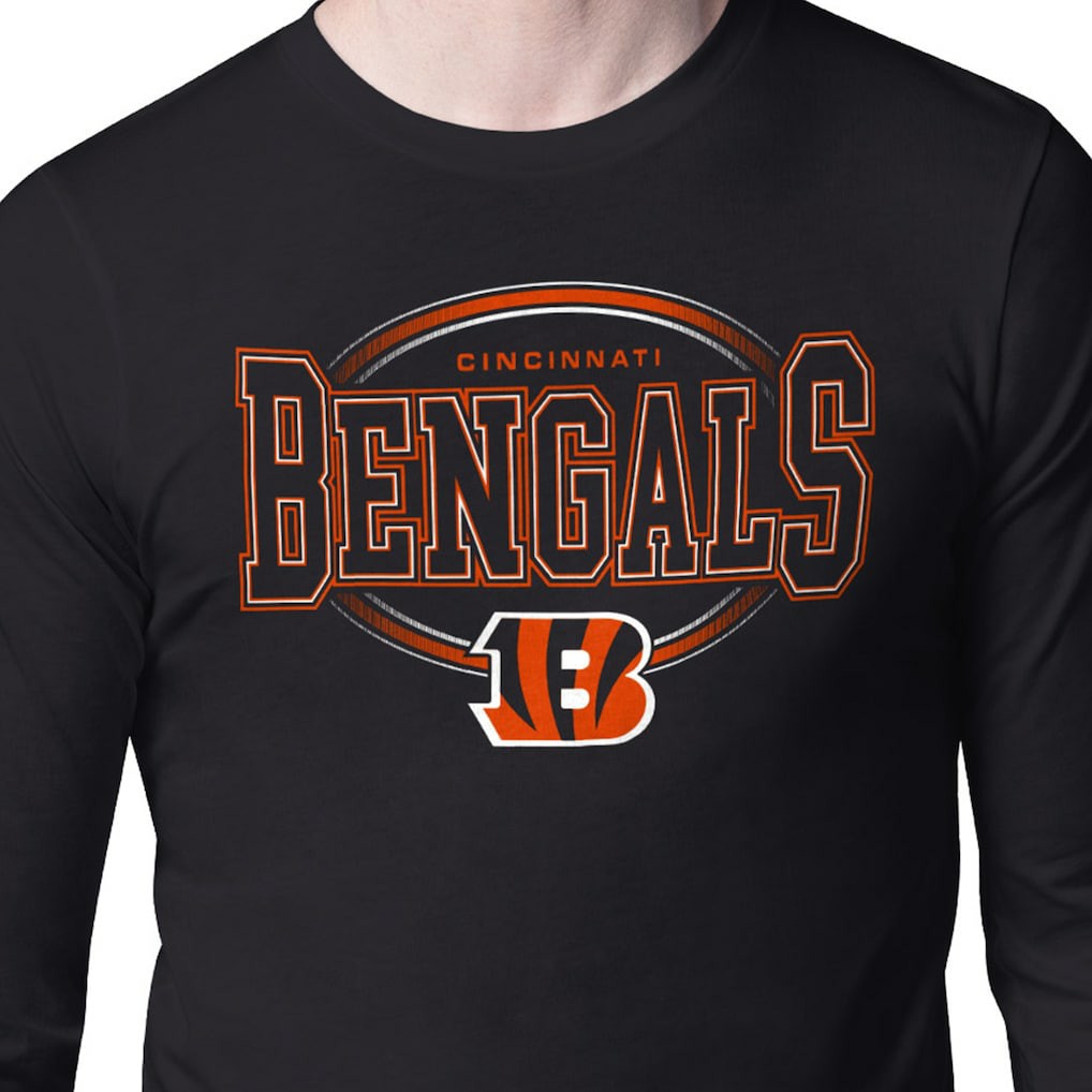 Cincinnati Bengals Starter Team Track Graphic Long Sleeve T-Shirt - Black for sale