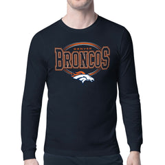 Denver Broncos Starter Team Track Graphic Long Sleeve T-Shirt - Navy for sale
