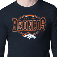 Denver Broncos Starter Team Track Graphic Long Sleeve T-Shirt - Navy for sale