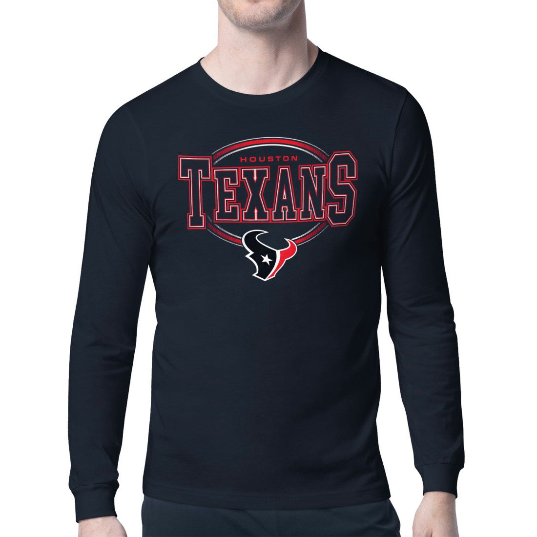 Houston Texans Starter Team Track Graphic Long Sleeve T-Shirt - Navy outlet
