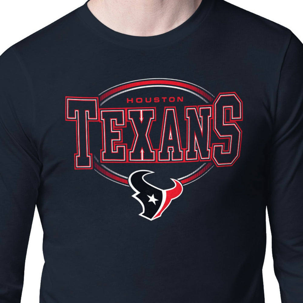 Houston Texans Starter Team Track Graphic Long Sleeve T-Shirt - Navy outlet