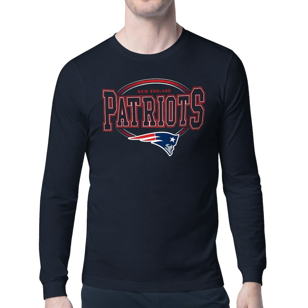 New England Patriots Starter Team Track Graphic Long Sleeve T-Shirt - Navy outlet
