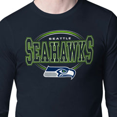 Seattle Seahawks Starter Team Track Graphic Long Sleeve T-Shirt - College Navy for sale