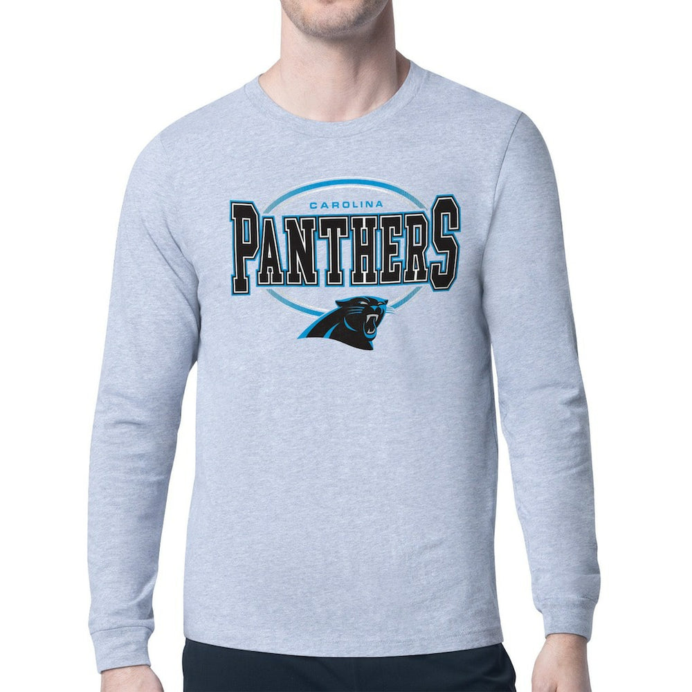 Carolina Panthers Starter Team Track Graphic Long Sleeve T-Shirt - Heather Gray sale
