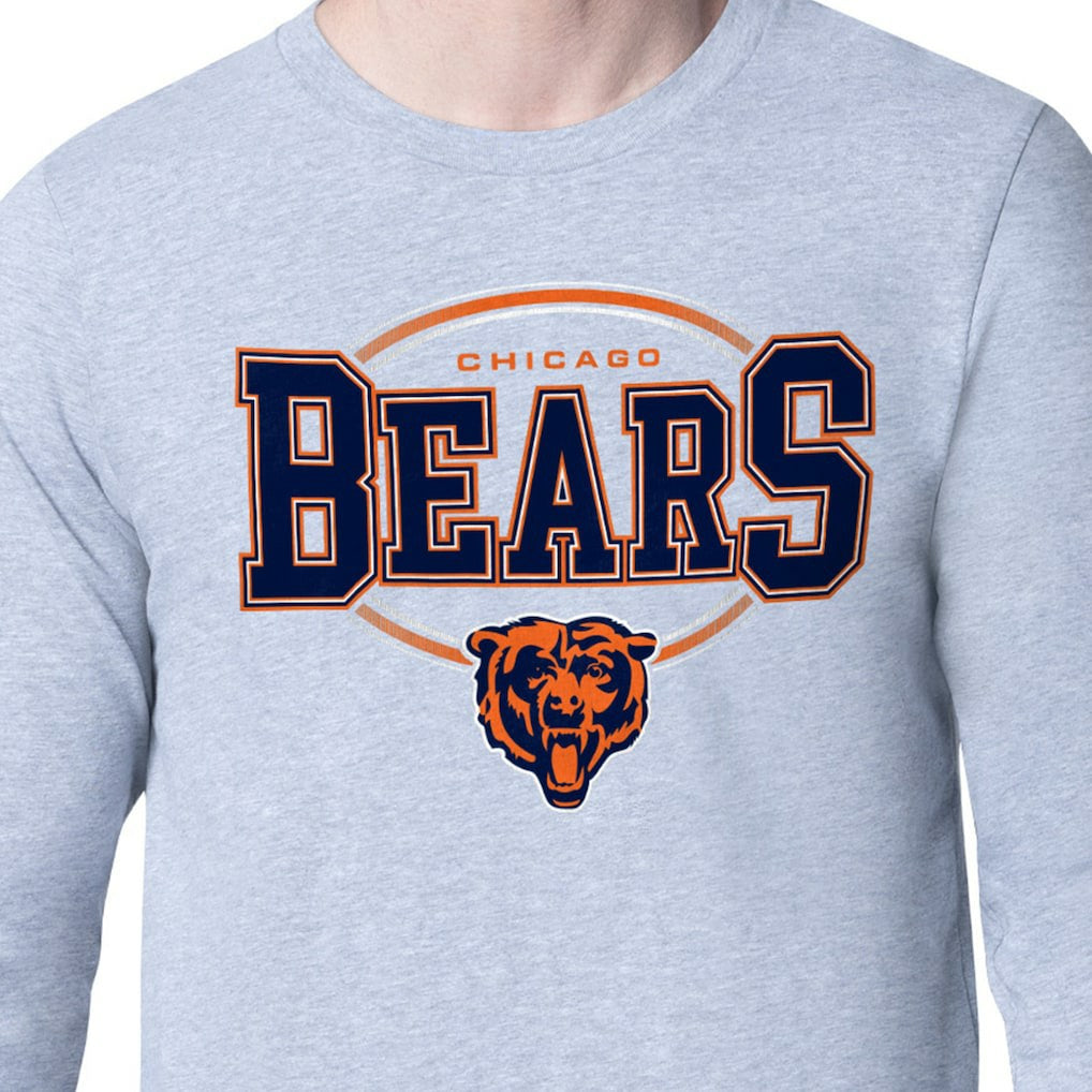 Chicago Bears Starter Team Track Graphic Long Sleeve T-Shirt - Heather Gray on sale