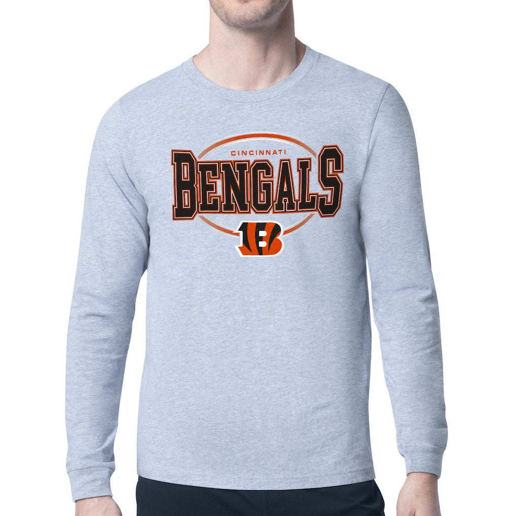Cincinnati Bengals Starter Team Track Graphic Long Sleeve T-Shirt - Heather Gray discount