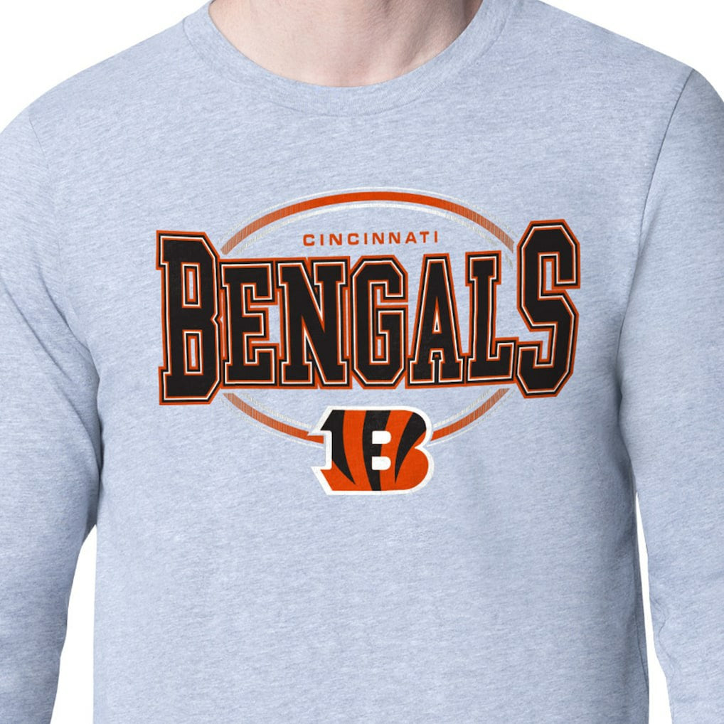 Cincinnati Bengals Starter Team Track Graphic Long Sleeve T-Shirt - Heather Gray discount