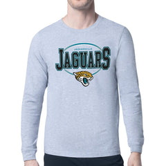 Jacksonville Jaguars Starter Team Track Graphic Long Sleeve T-Shirt - Heather Gray outlet