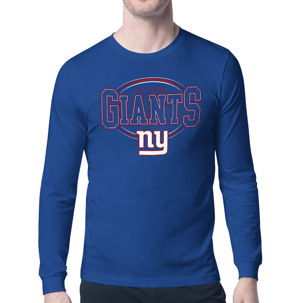 New York Giants Starter Team Track Graphic Long Sleeve T-Shirt - Royal sale