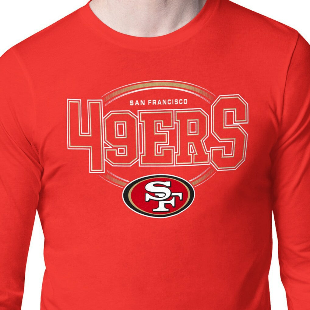 San Francisco 49ers Starter Team Track Graphic Long Sleeve T-Shirt - Scarlet sale