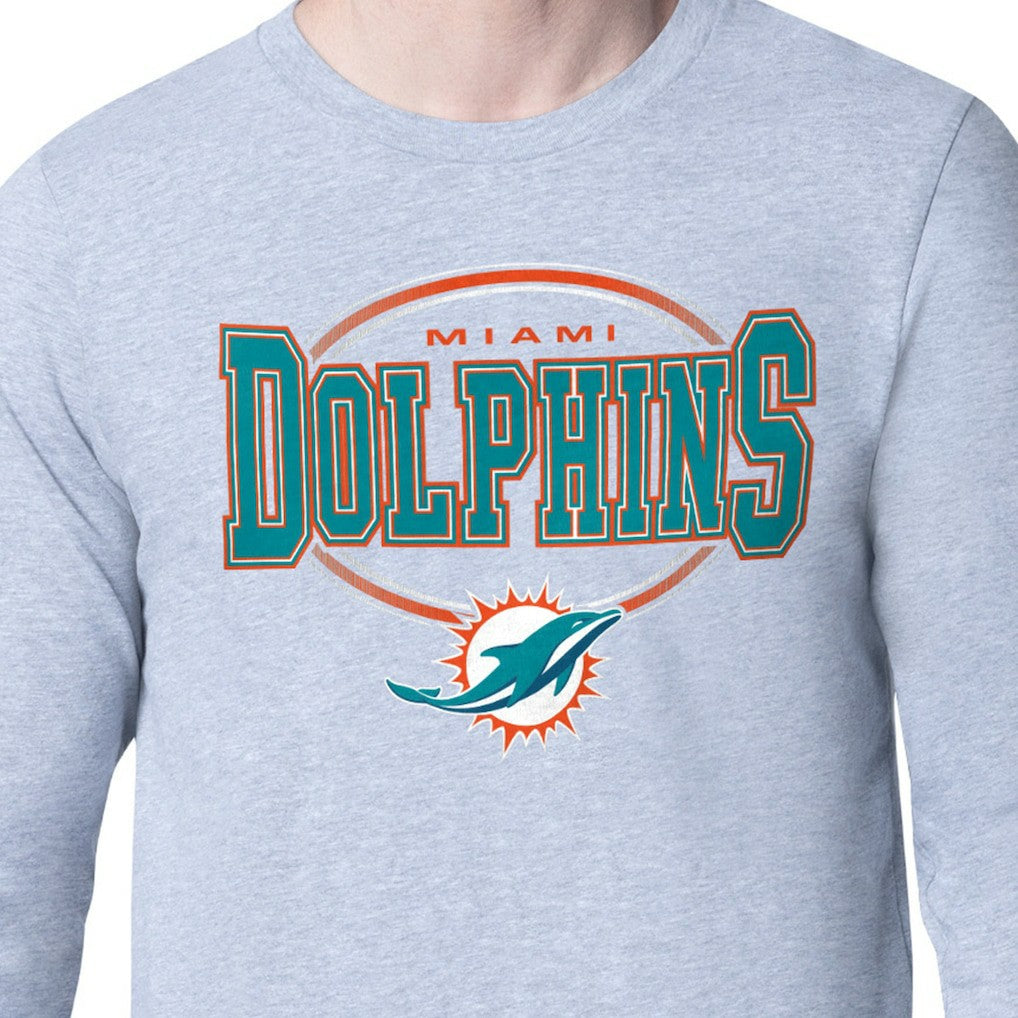 Miami Dolphins Starter Team Track Graphic Long Sleeve T-Shirt - Gray sale