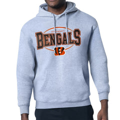 Cincinnati Bengals Starter Team Track Graphic Pullover Hoodie - Heather Gray on sale