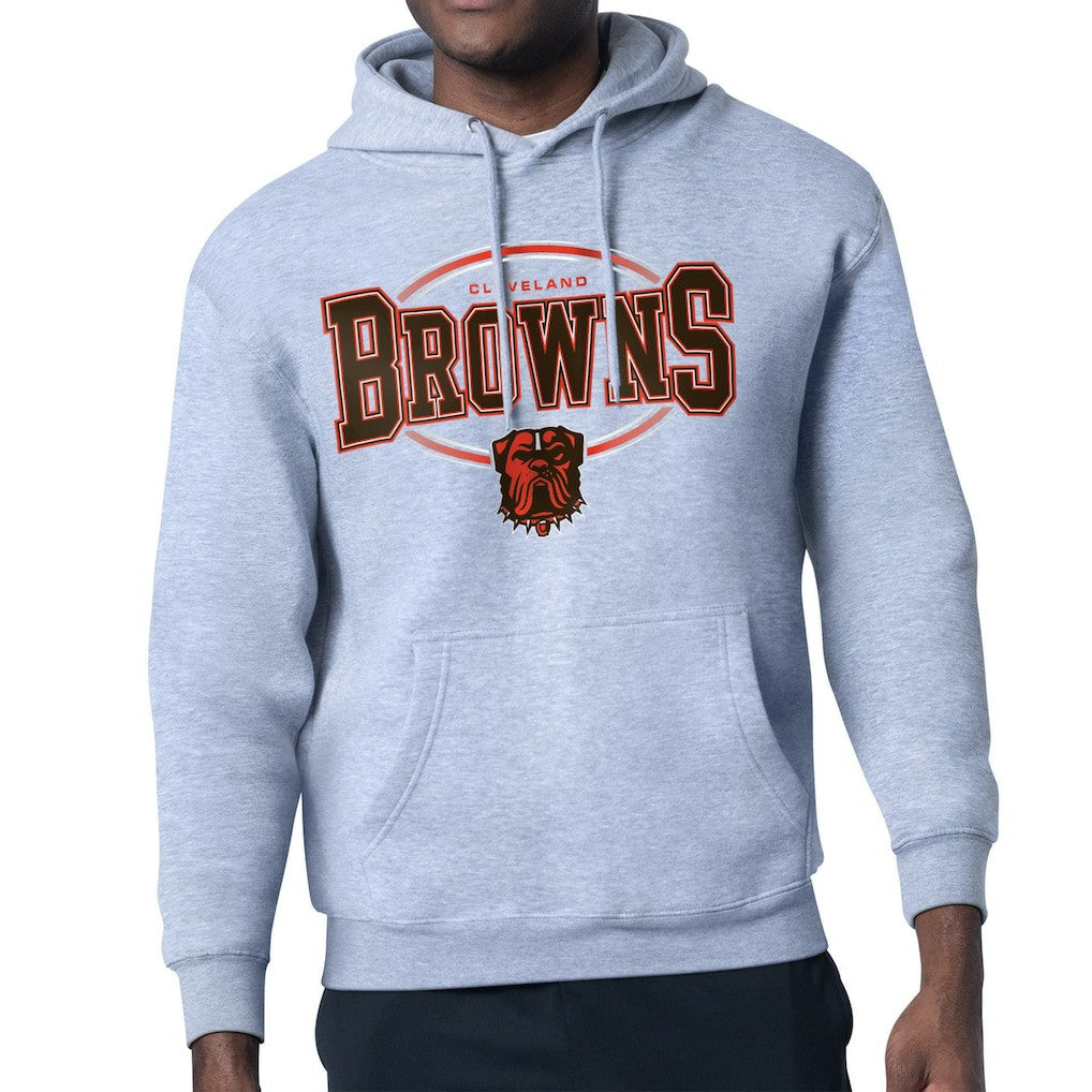Cleveland Browns Starter Team Track Graphic Pullover Hoodie - Heather Gray cheap